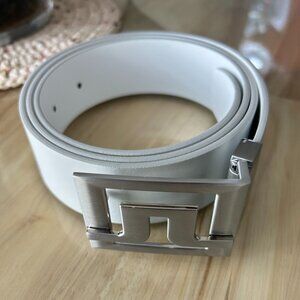 J Lindeberg Belt Reversible Grey and White